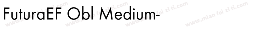 FuturaEF Obl Medium字体转换
